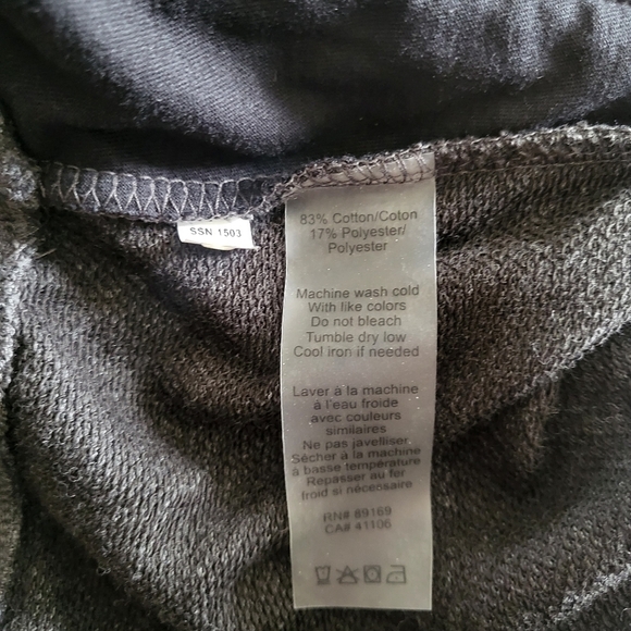 New ATM French Terry Pull-On Slim Fit Cropped Charcoal Jogger Sweatpants Medium - Picture 14 of 14